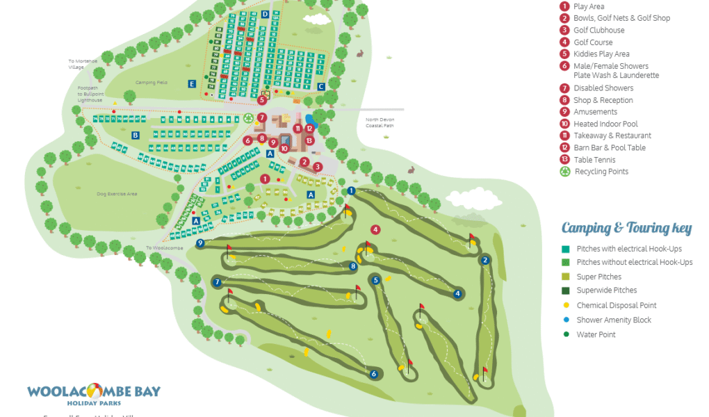 Easewell Farm Holiday Park Map
