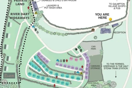 Galmpton Touring Park Map