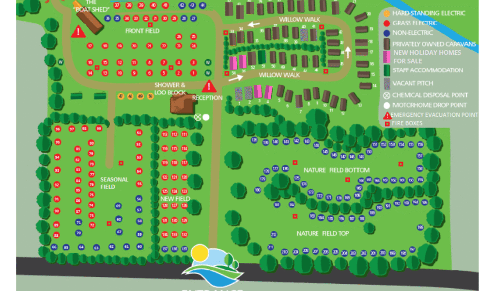 Hardwick Park Holiday Park Map