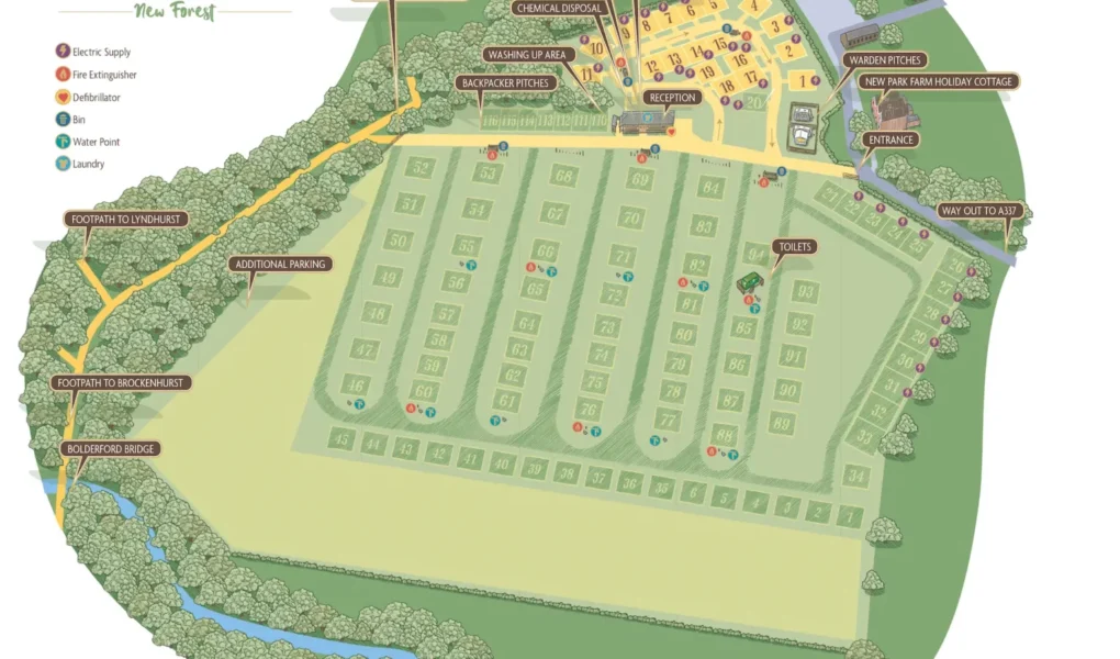 Long Meadow Campsite Map