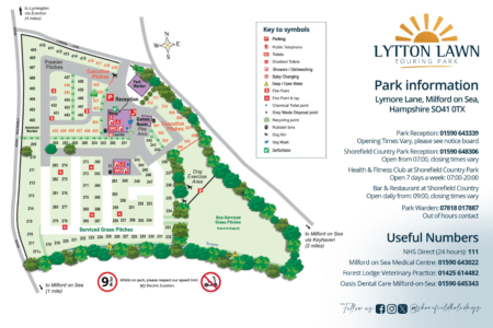 Lytton Lawn Touring Park Map