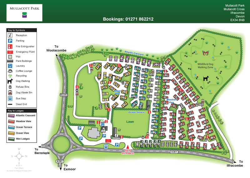 Mullacott Park Site Map