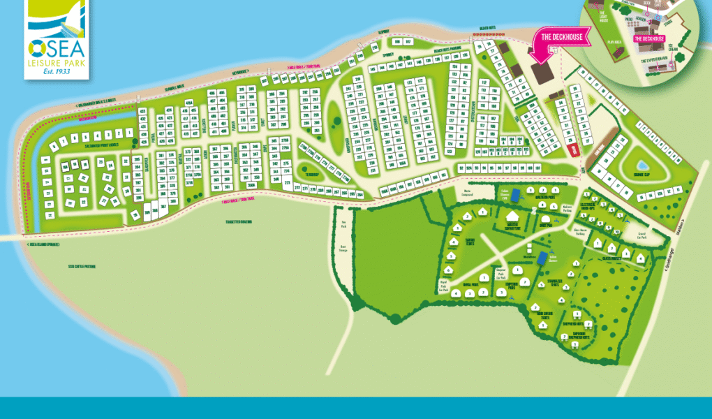 Osea Leisure Park Map Osea Leisure Park Map