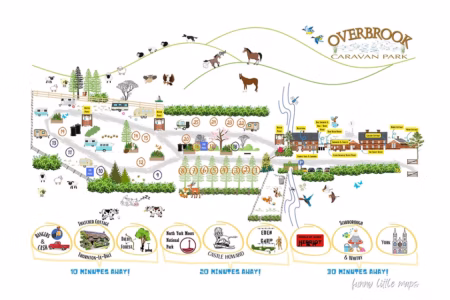 Overbrook Caravan Park Map