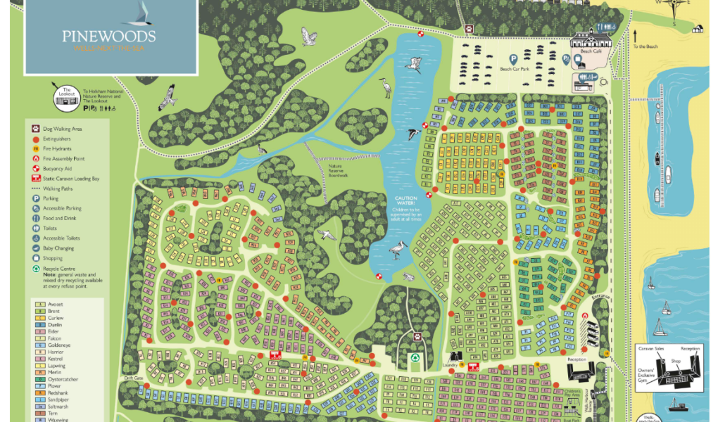 Pinewoods Holiday Park Map