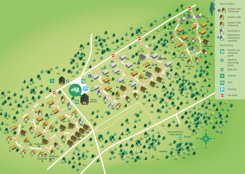 Sherwood Forest Lodges Map