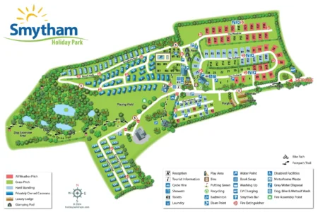 Smytham Holiday Park Map