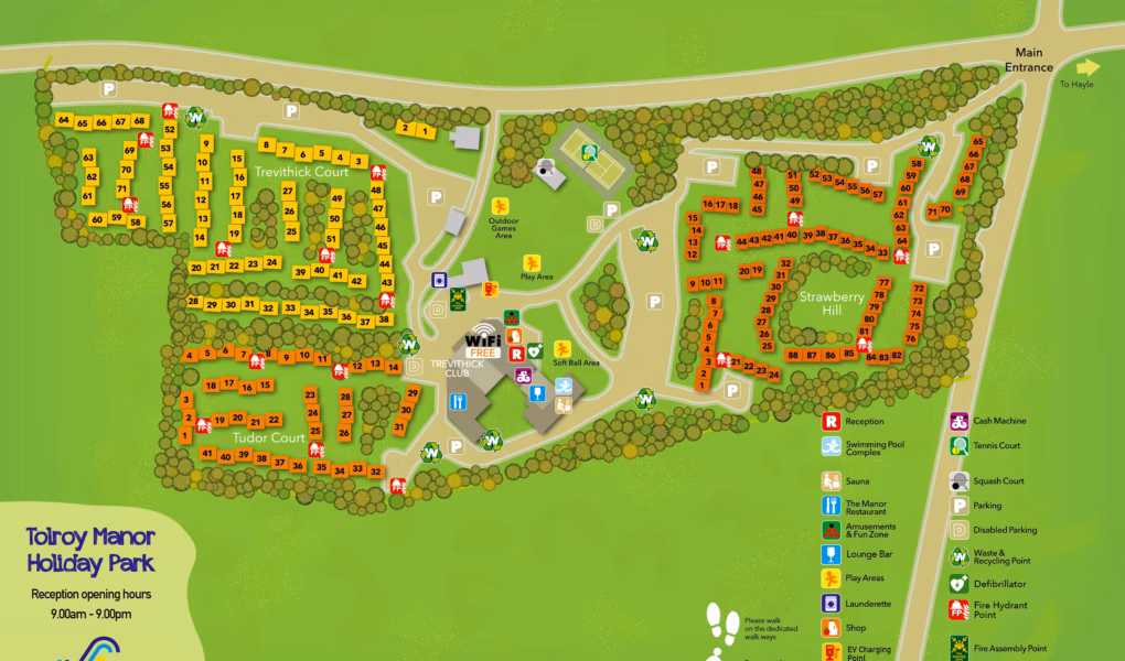 Tolroy Manor Holiday Park Map