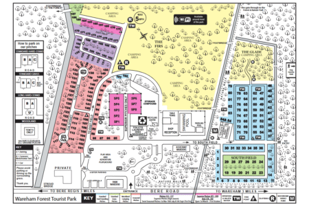 Wareham Forest Tourist Park Map
