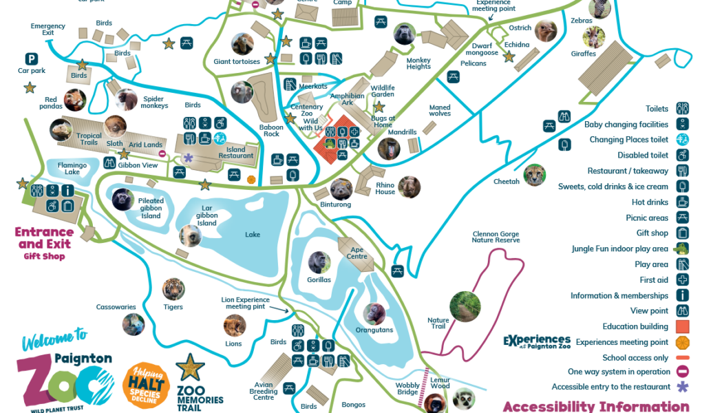 paignton zoo map