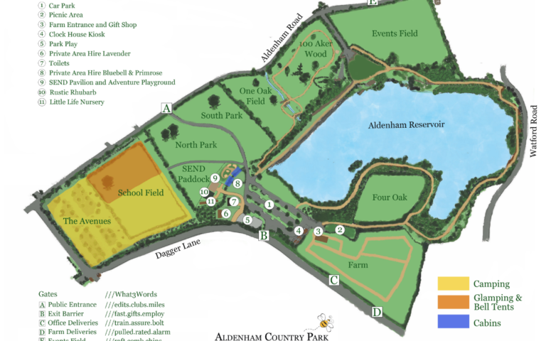 Aldenham Country Park Map