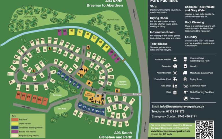 Braemar Caravan Park Site Map