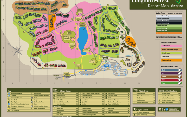 Center Parcs Longford Forest Village Map