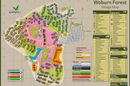 Center Parcs Woburn Forest Village Map