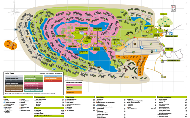 Centre Parcs Elveden Forest village map