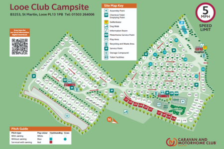 Looe Caravan Club Site Map