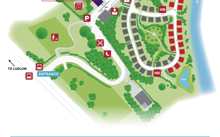 Ludlow Touring Park Site Map