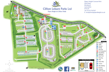 Pipers Height Caravan Park Map
