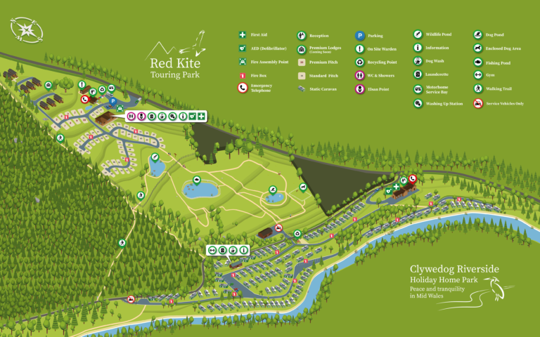 Red Kite Touring Park Map