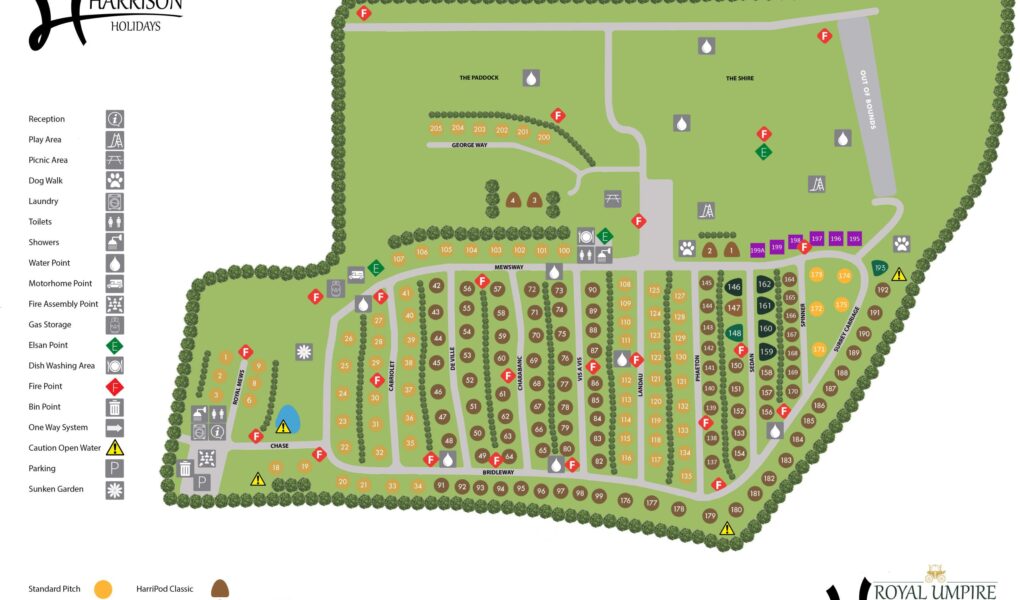 Royal Umpire Caravan Park Map