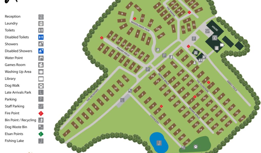 Abbey Farm Holiday Park Map