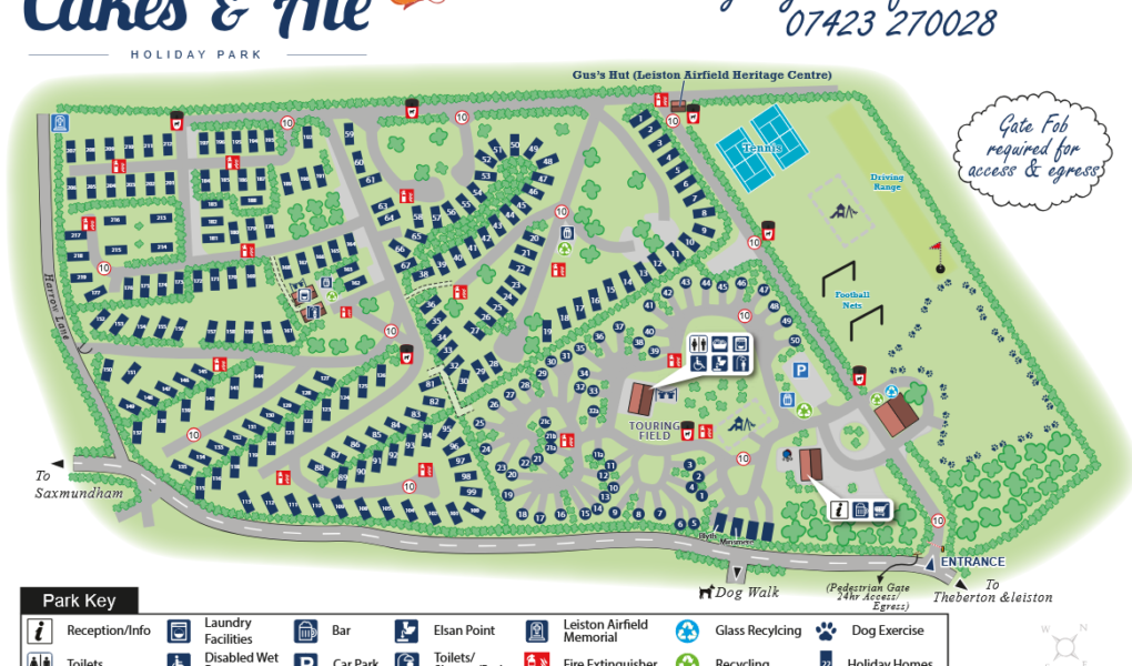 Cakes And Ale Holiday Park Map