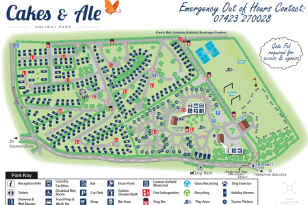Cakes And Ale Holiday Park Map
