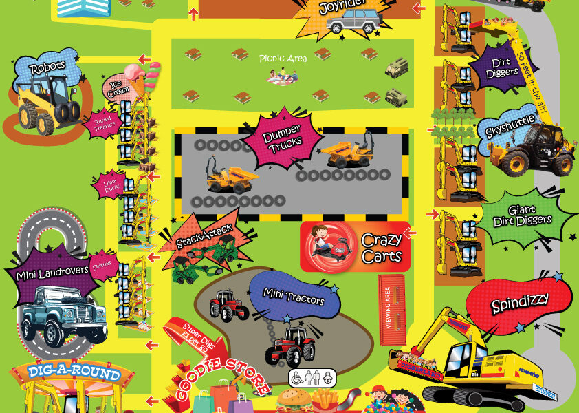 Diggerland Yorkshire Map Scaled