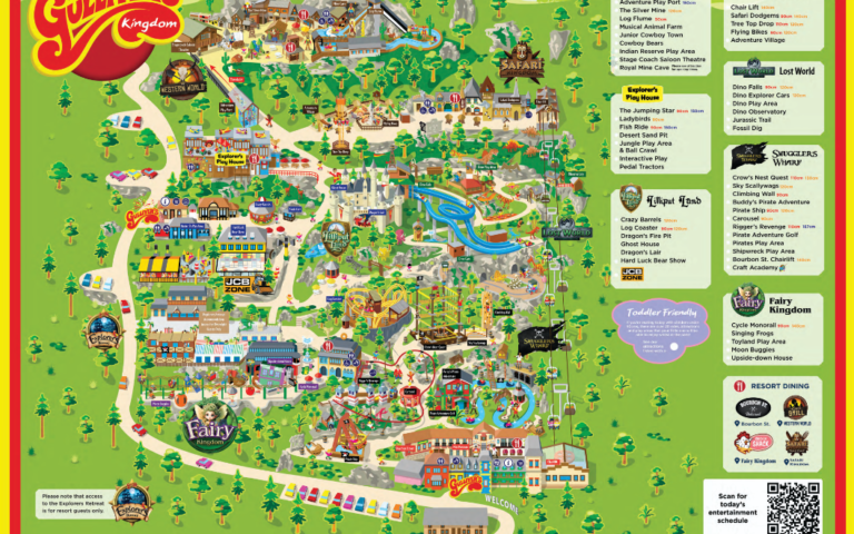 Gulliver's Kingdom Theme Park Map Scaled