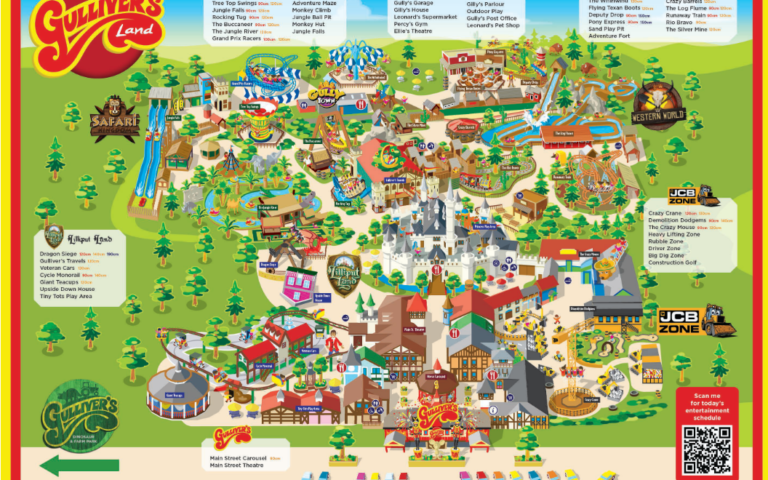 Gulliver's Land Theme Park Map Scaled