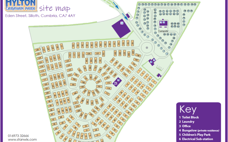 Hylton Park Silloth Site Map