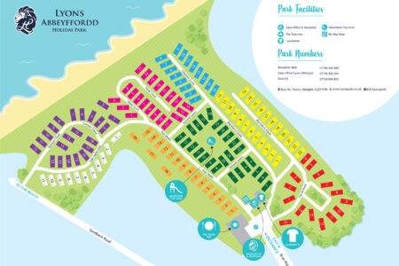 Lyons Abbeyfford Holiday Park Map