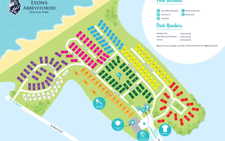 Lyons Abbeyfford Holiday Park Map