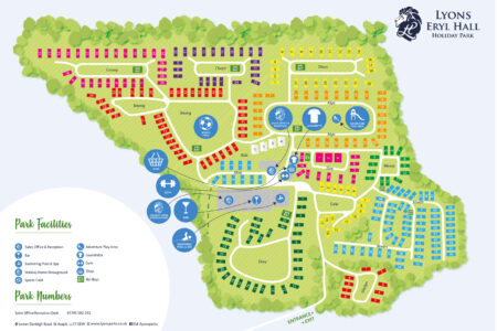 Lyons Eryl Hall Holiday Park Map