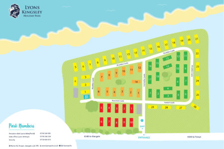 Lyons Kingsley Holiday Park Map