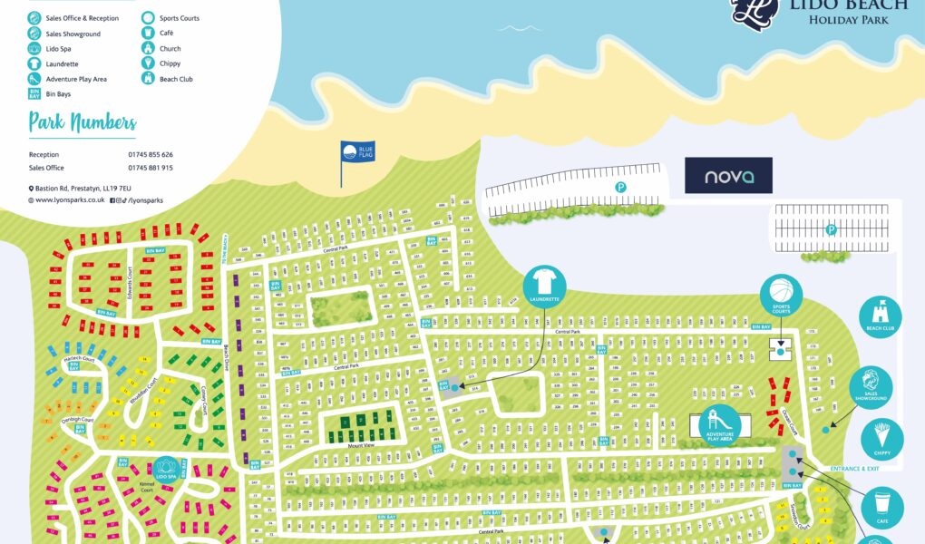 Lyons Lido Beach Holiday Park Map