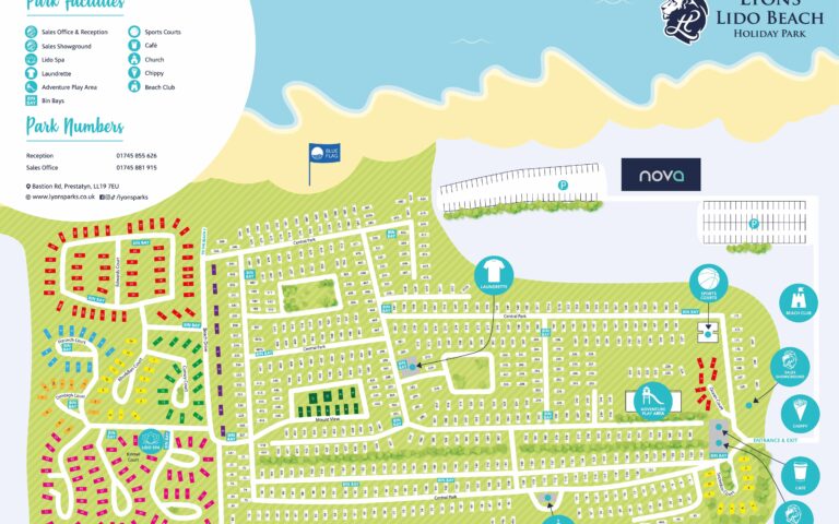 Lyons Lido Beach Holiday Park Map