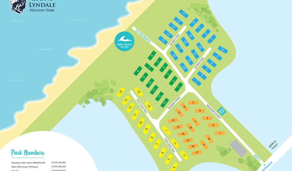 Lyons Lyndale Holiday Park Map