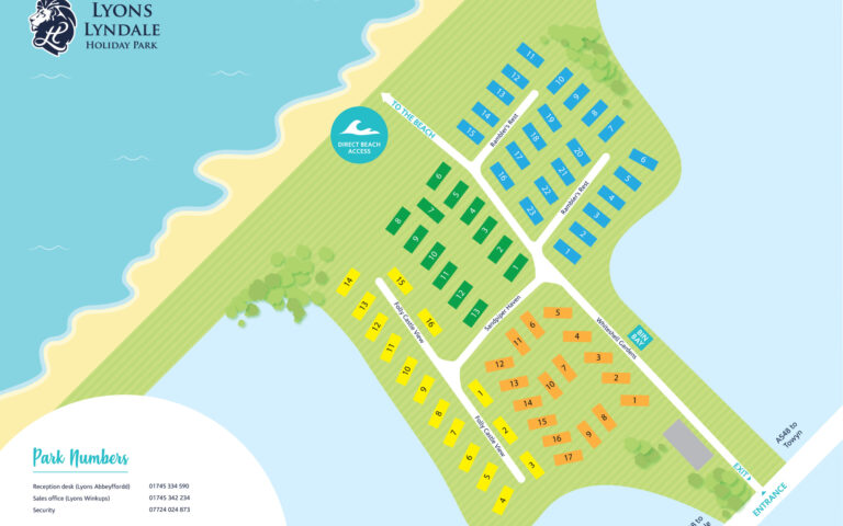 Lyons Lyndale Holiday Park Map