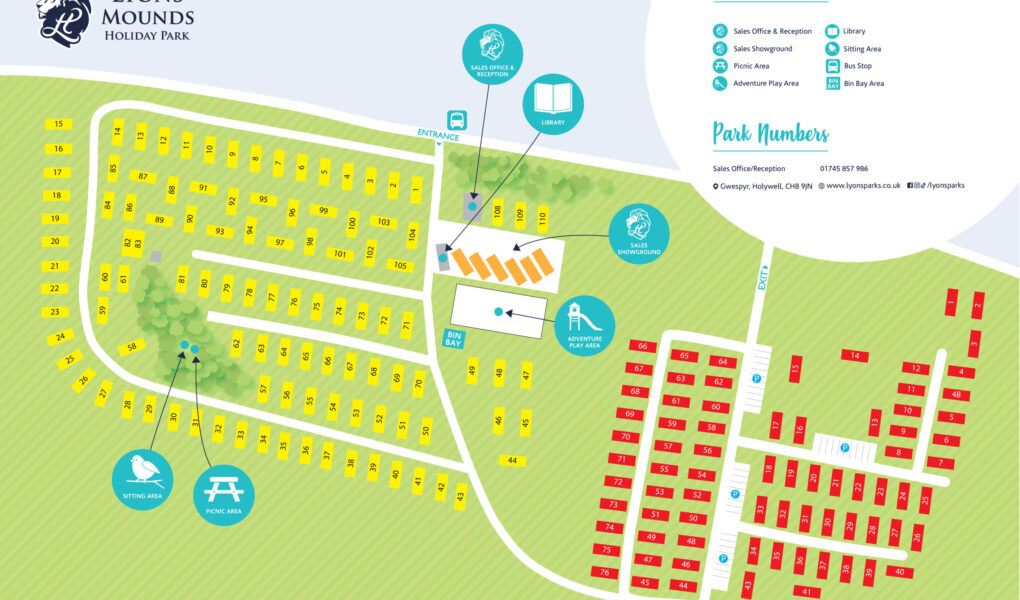 Lyons Mounds Holiday Park Map