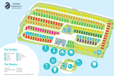 Lyons Oakfield Holiday Park Map