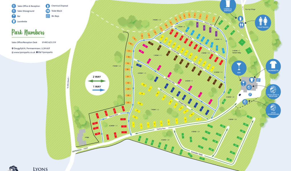Lyons Pendyffryn Hall Holiday Park Map