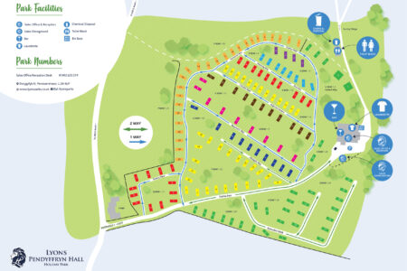 Lyons Pendyffryn Hall Holiday Park Map