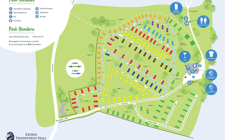 Lyons Pendyffryn Hall Holiday Park Map