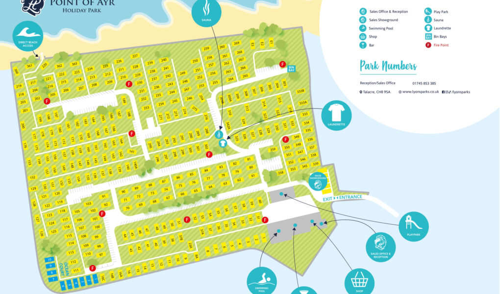 Lyons Point of Ayr Holiday Park Map