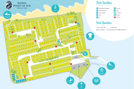 Lyons Point of Ayr Holiday Park Map