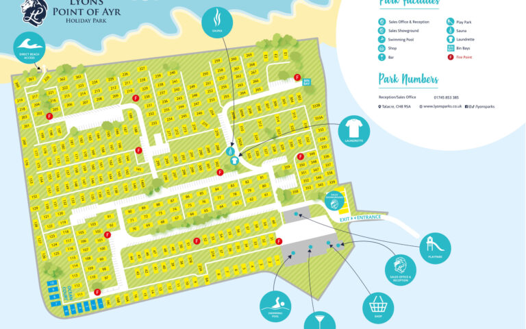Lyons Point of Ayr Holiday Park Map