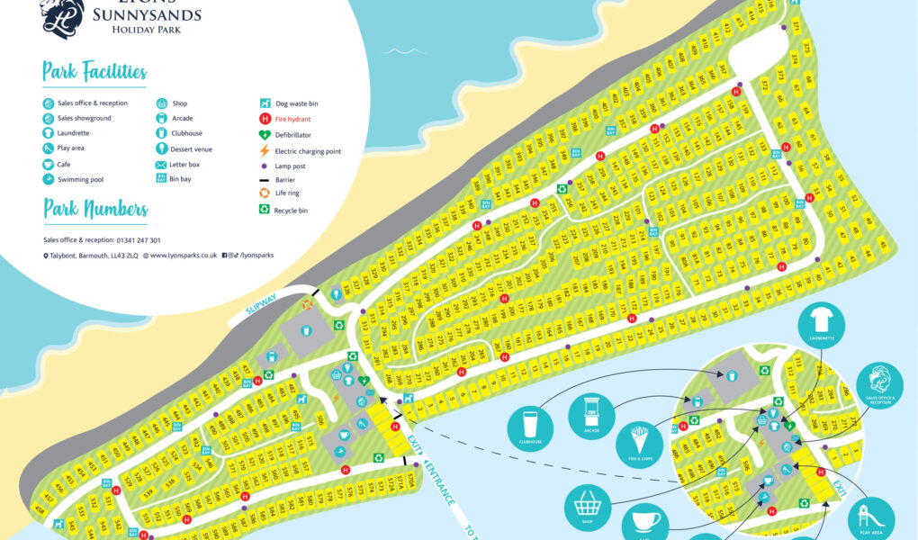 Lyons Sunnysands Holiday Park Map