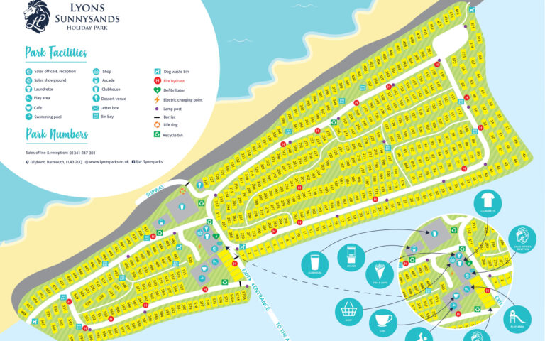 Lyons Sunnysands Holiday Park Map