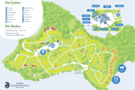 Lyons Woodlands Hall Holiday Park Map
